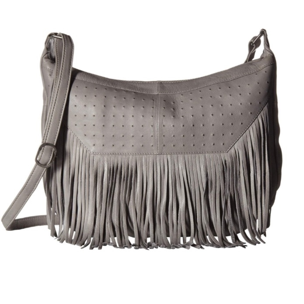 Day & Mood
Leather Studded Fringe Hobo Bag